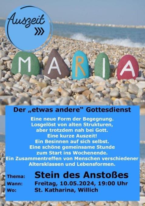 36-Auszeit-Plakat Mai 2024-Stein des Anstoßes (c) Maria Wefers